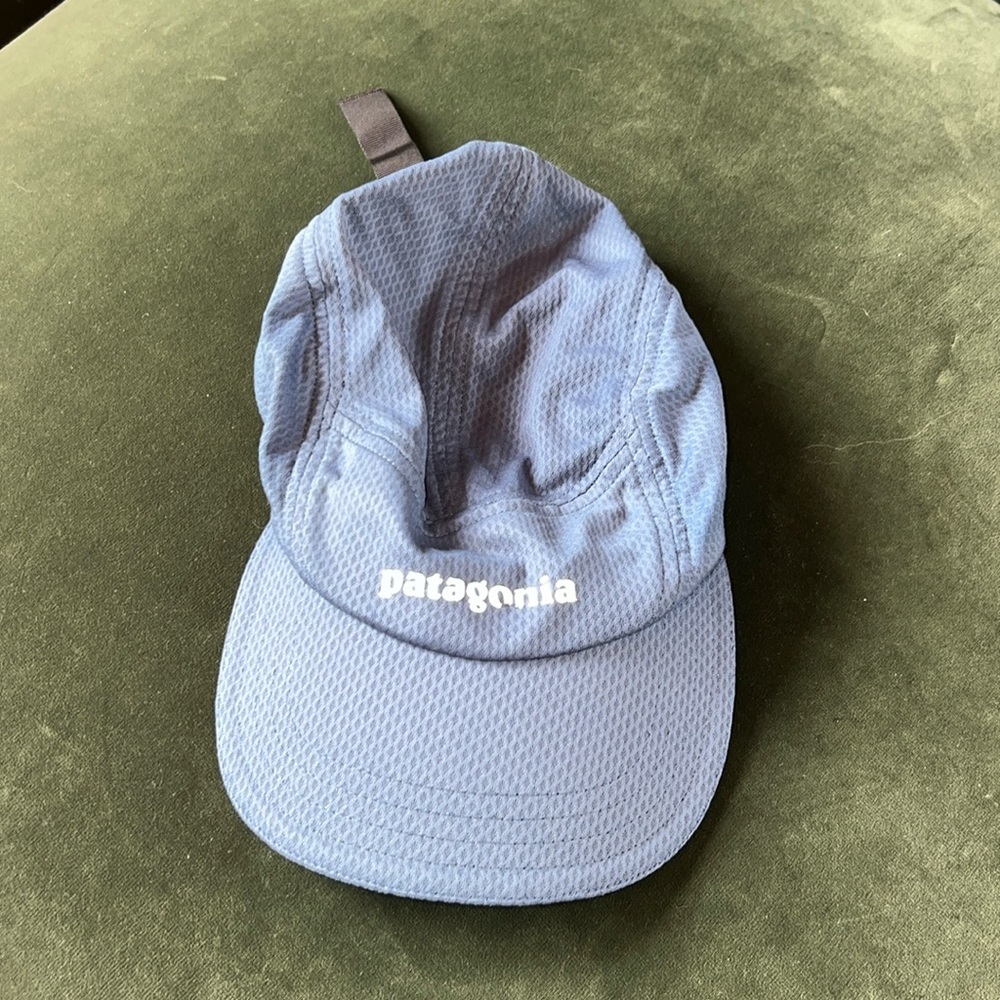 Patagonia running hat blue